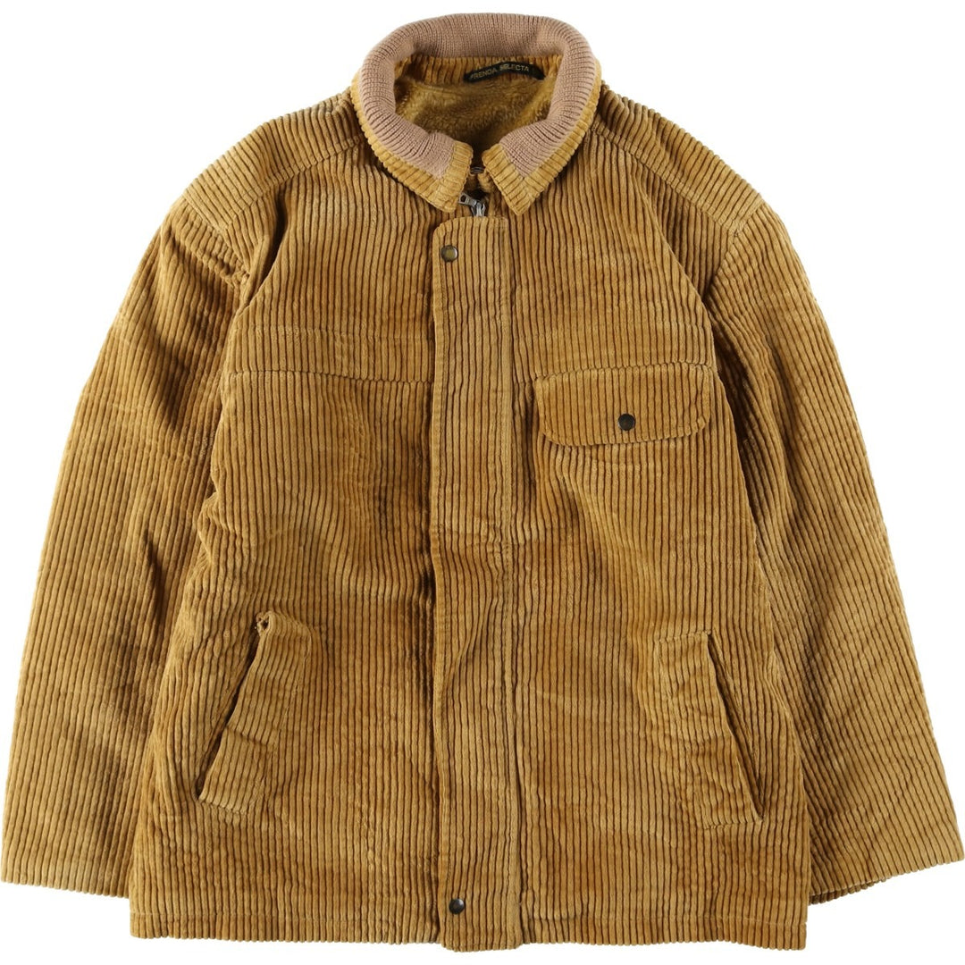 PRENDA SELECTA Wide-Wale Padded Corduroy Jacket, Men's Size M (Equivalent), Vintage unclear Beige type Vintage Second Hand