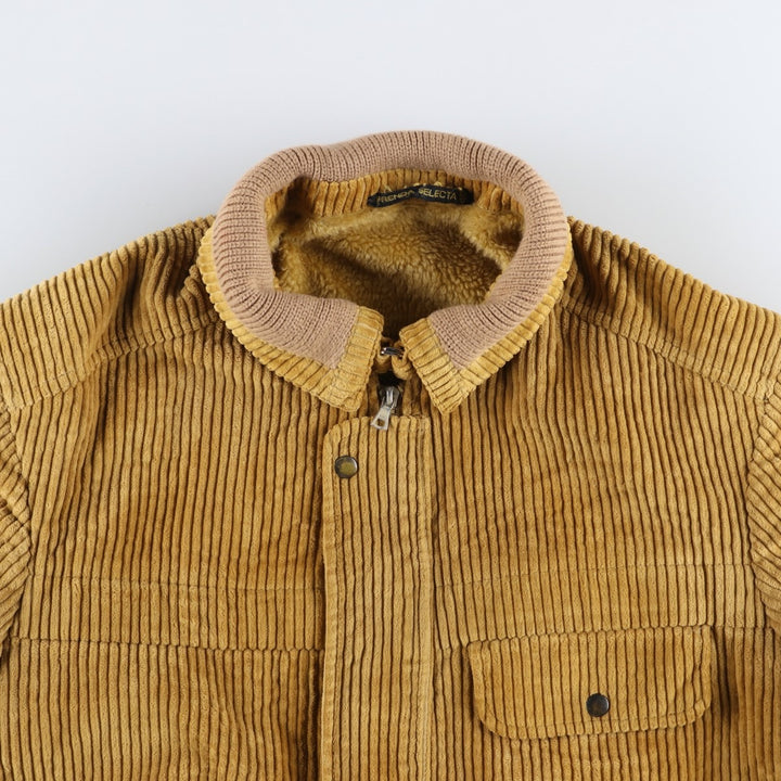 PRENDA SELECTA Wide-Wale Padded Corduroy Jacket, Men's Size M (Equivalent), Vintage unclear Beige type Vintage Second Hand