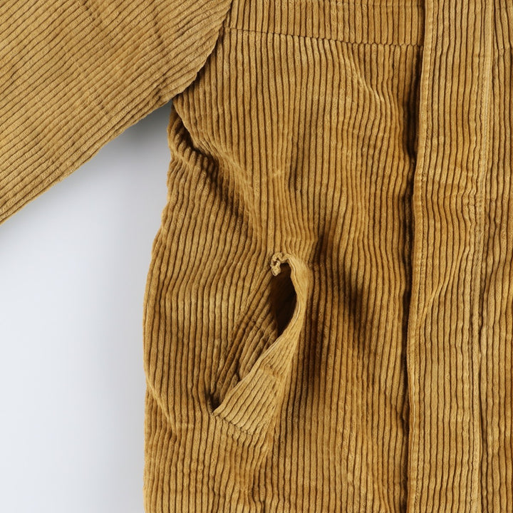 PRENDA SELECTA Wide-Wale Padded Corduroy Jacket, Men's Size M (Equivalent), Vintage unclear Beige type Vintage Second Hand