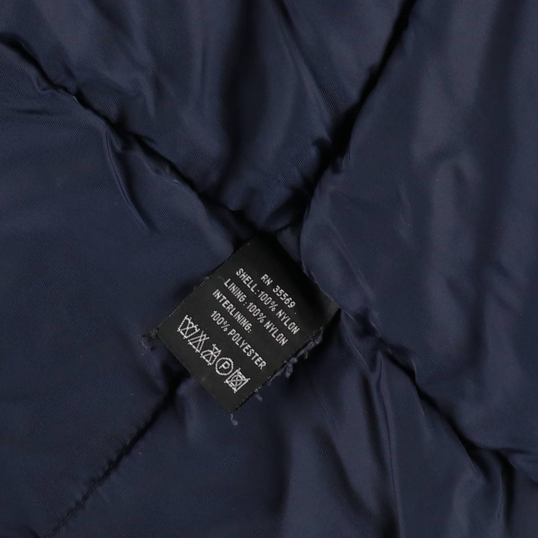 Civilian-grade Alpha Industries N-2B type padded military flight jacket, men's size M equivalent. Nylon navy blue type Vintage Second Hand