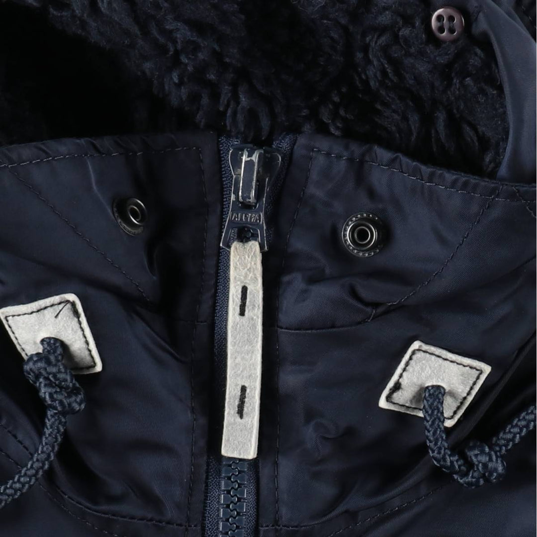 Civilian-grade Alpha Industries N-2B type padded military flight jacket, men's size M equivalent. Nylon navy blue type Vintage Second Hand