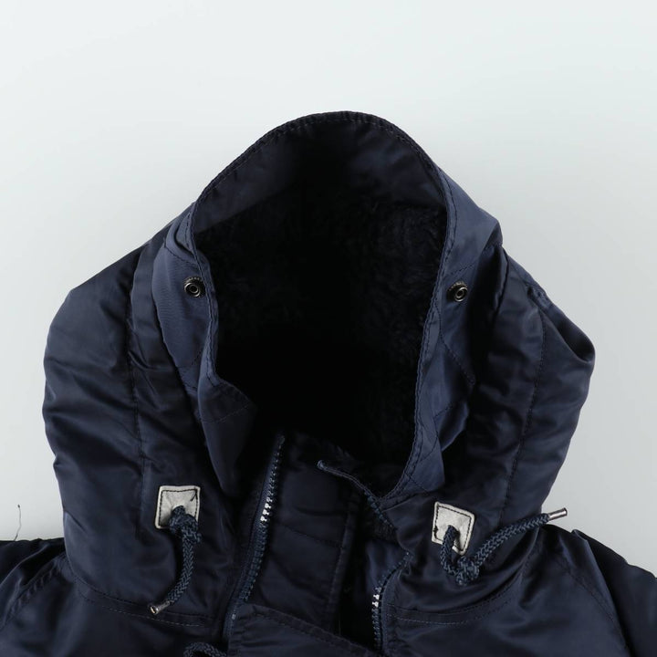 Civilian-grade Alpha Industries N-2B type padded military flight jacket, men's size M equivalent. Nylon navy blue type Vintage Second Hand