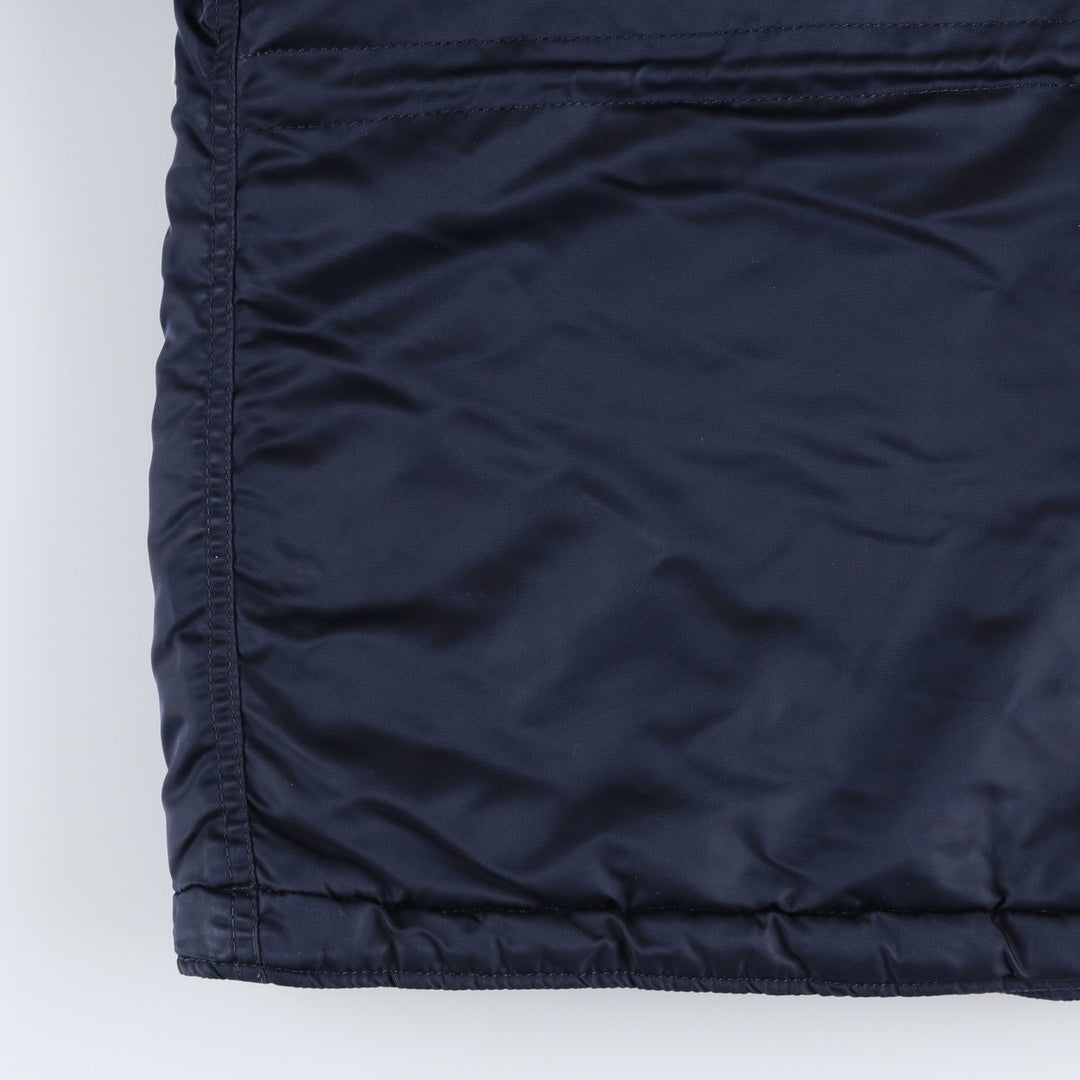 Civilian-grade Alpha Industries N-2B type padded military flight jacket, men's size M equivalent. Nylon navy blue type Vintage Second Hand
