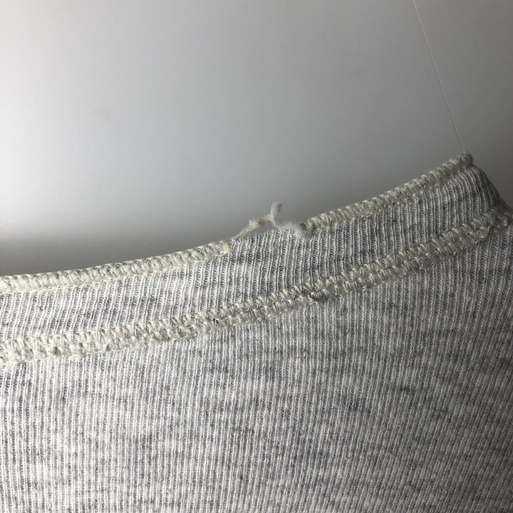 90'S Harley-Davidson Motorcycle Henley Neck Thermal Long-Sleeve T-Shirt, Made in USA, Men's Size L (Equivalent), Vintage cotton gray type Vintage Second Hand