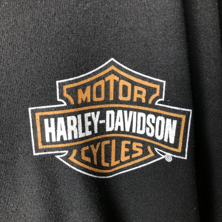 Harley-Davidson Long Sleeve T-Shirt, Men's Size L polyester black type Vintage Second Hand