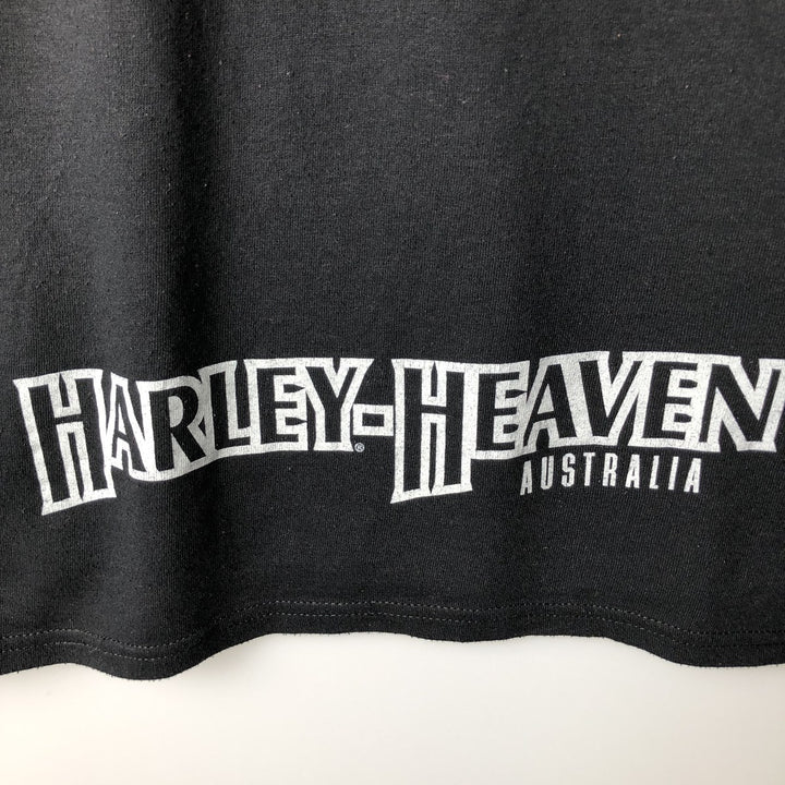 Harley-Davidson Long Sleeve T-Shirt, Men's Size L polyester black type Vintage Second Hand