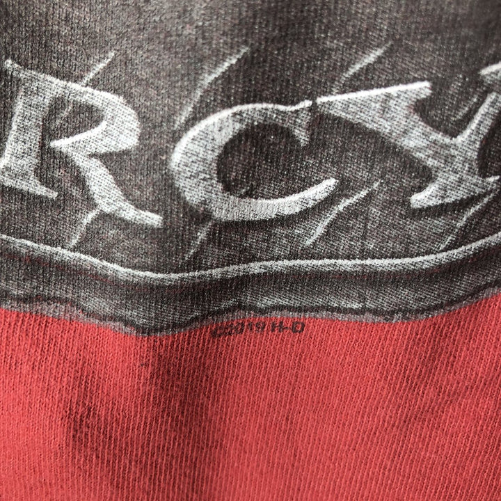Harley-Davidson Skull Pattern Long T-shirt, Men's XXL cotton red type Vintage Second Hand