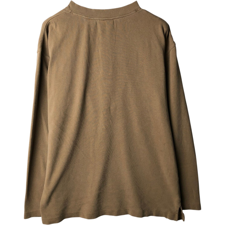 Harley-Davidson Henley neck long T-shirt, men's XL size cotton Beige type Vintage Second Hand