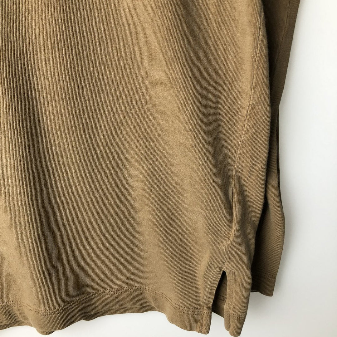 Harley-Davidson Henley neck long T-shirt, men's XL size cotton Beige type Vintage Second Hand