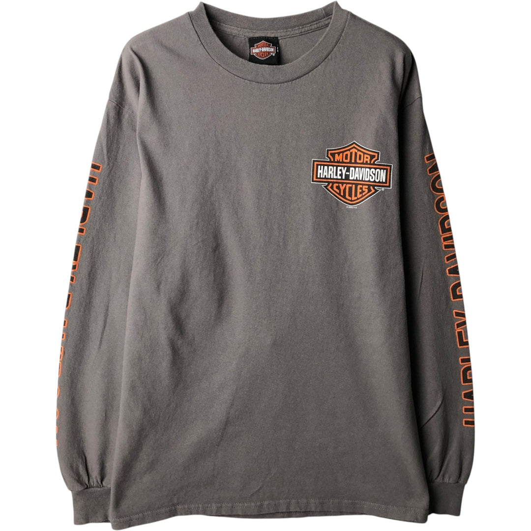 Harley-Davidson Long Sleeve T-Shirt, Men's Medium unclear gray type Vintage Second Hand