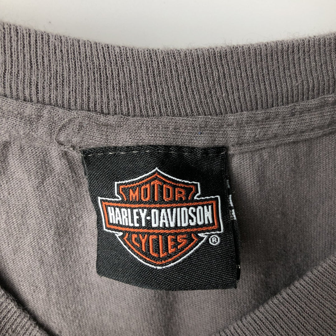 Harley-Davidson Long Sleeve T-Shirt, Men's Medium unclear gray type Vintage Second Hand