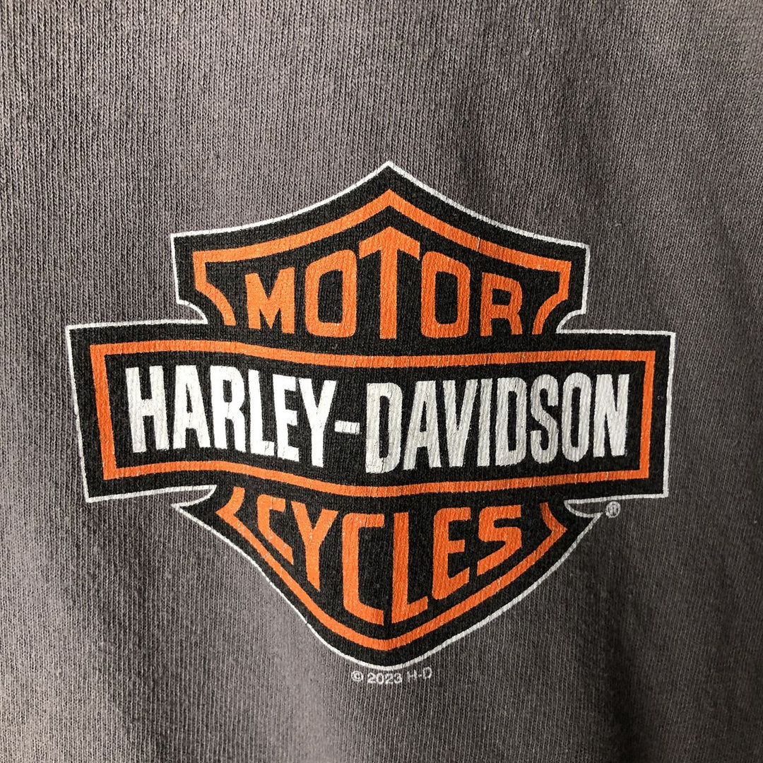 Harley-Davidson Long Sleeve T-Shirt, Men's Medium unclear gray type Vintage Second Hand
