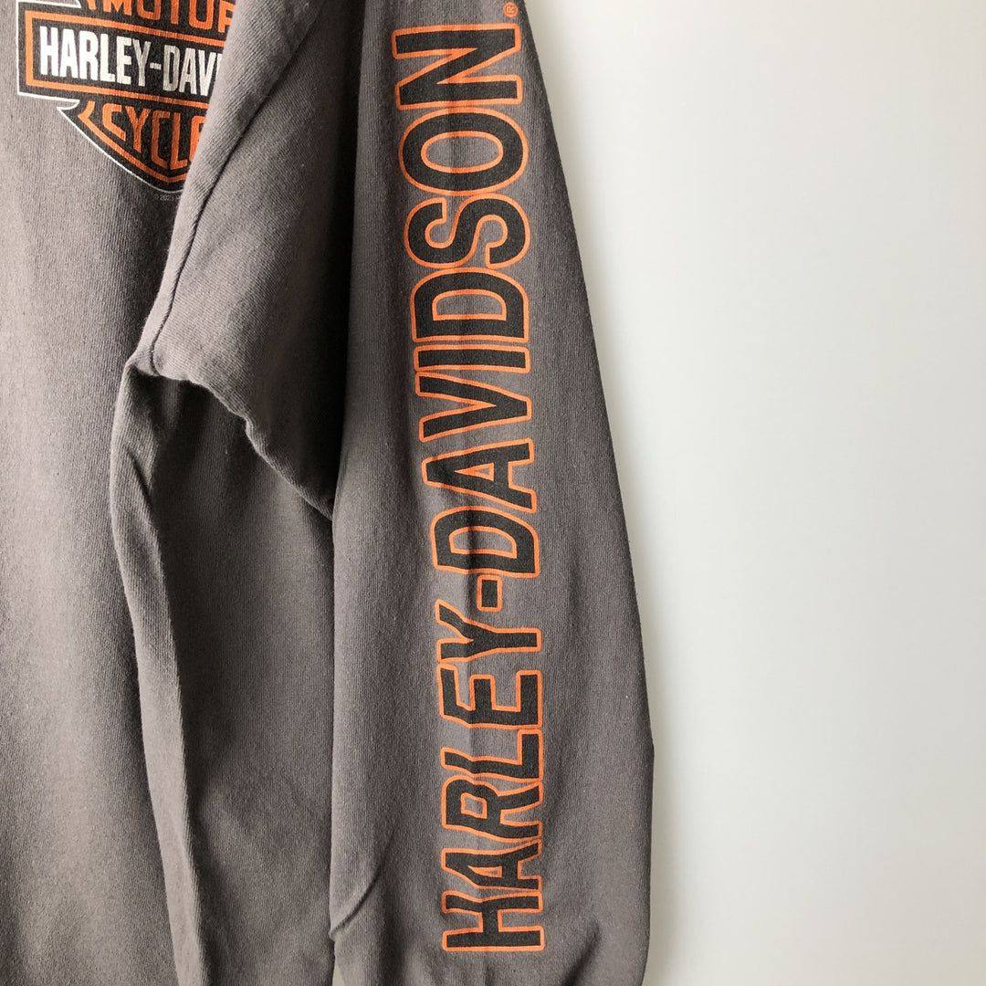 Harley-Davidson Long Sleeve T-Shirt, Men's Medium unclear gray type Vintage Second Hand