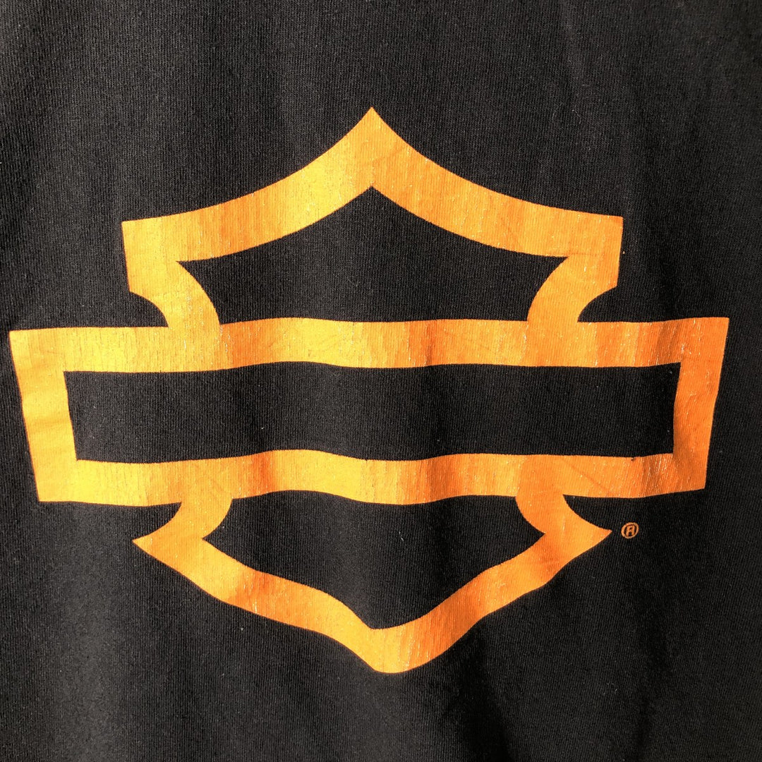 90'S Harley-Davidson Long-Sleeve T-Shirt, Made in USA, Men's Size M (approx.) cotton black type Vintage Second Hand