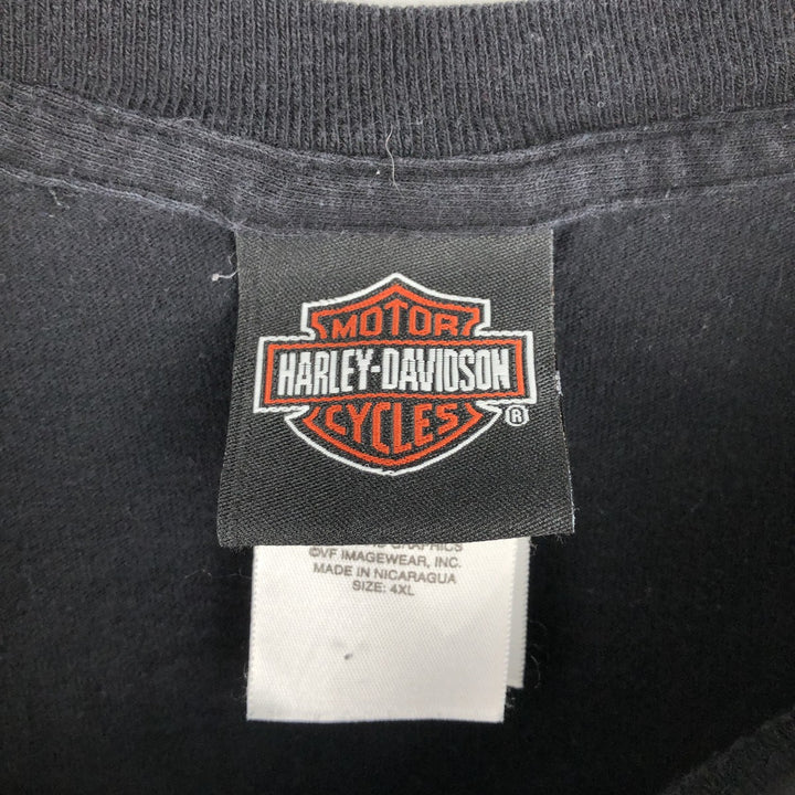 Oversized Harley-Davidson long-sleeved T-shirt, men's size XXXXL cotton black type Vintage Second Hand