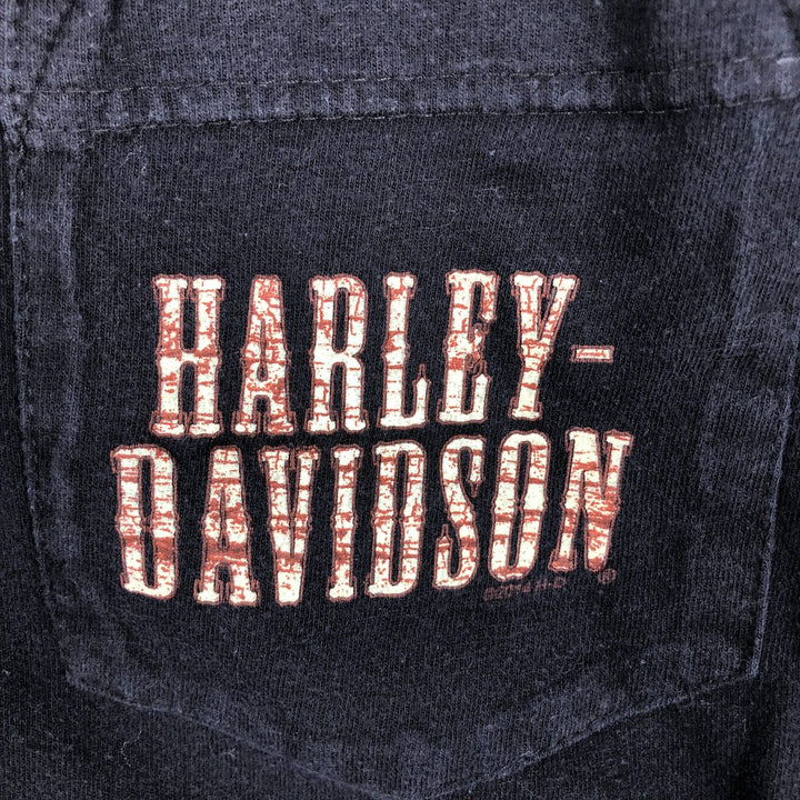 Oversized Harley-Davidson long-sleeved T-shirt, men's size XXXXL cotton black type Vintage Second Hand