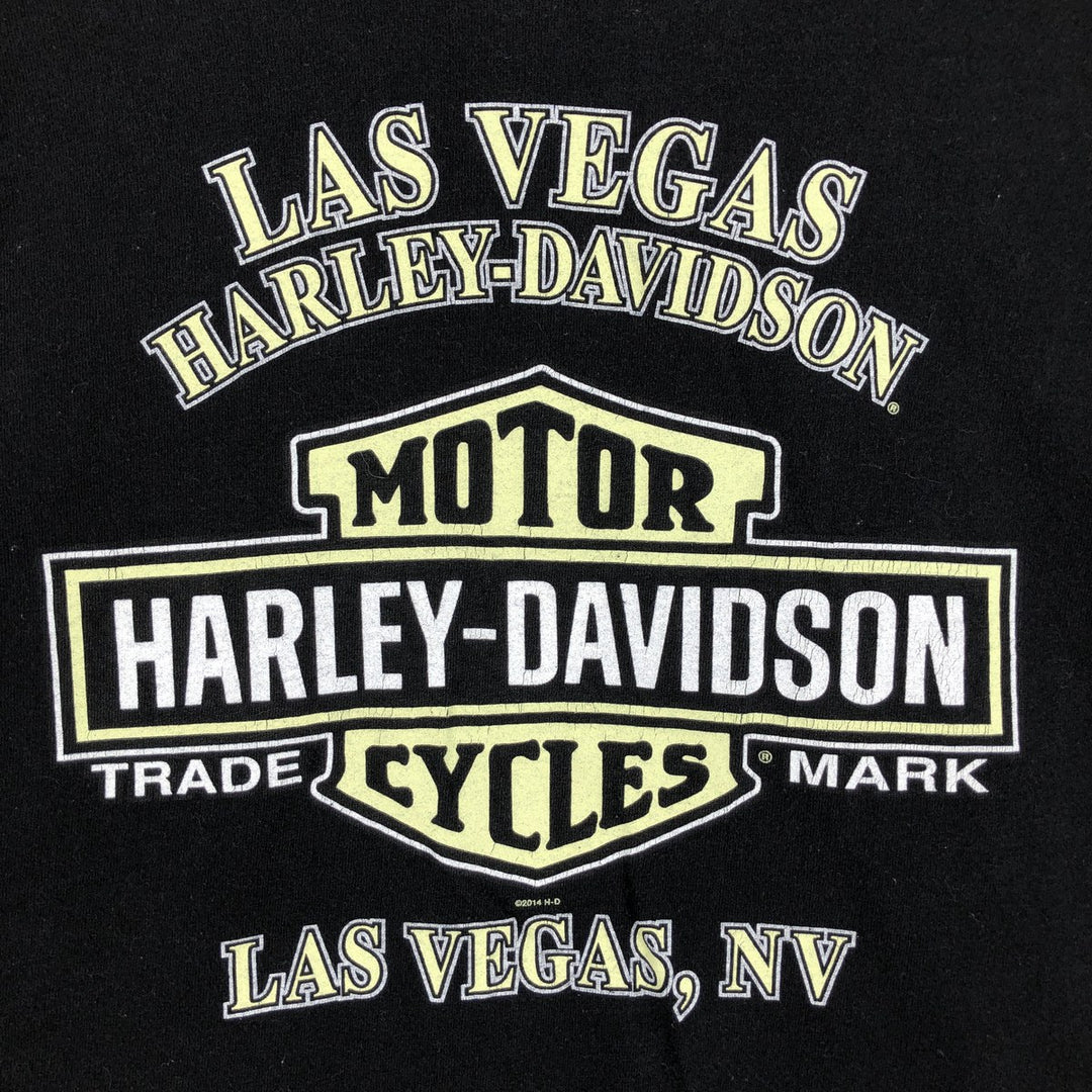 Oversized Harley-Davidson long-sleeved T-shirt, men's size XXXXL cotton black type Vintage Second Hand
