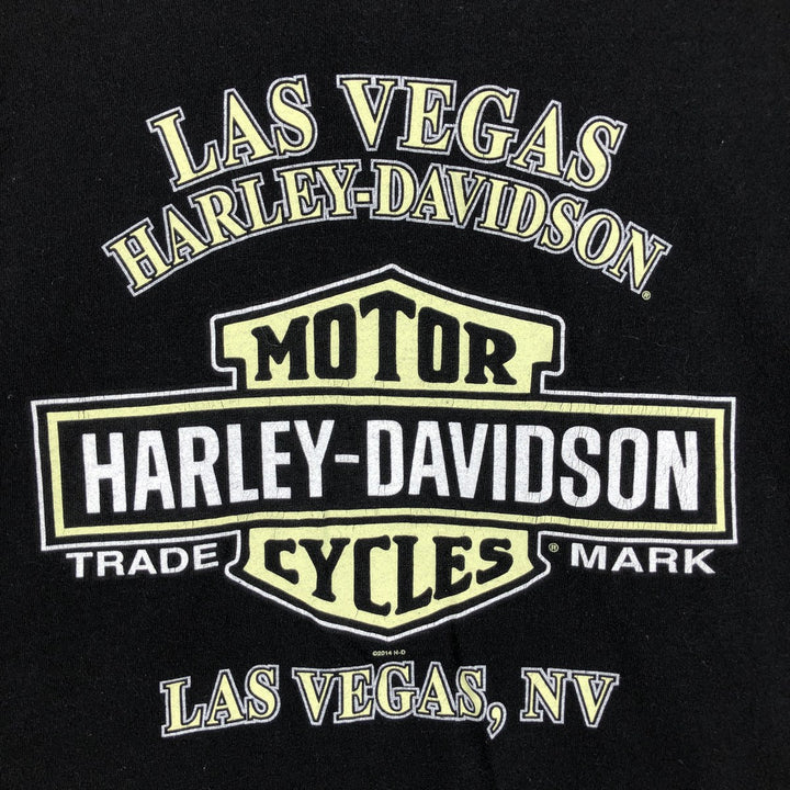 Oversized Harley-Davidson long-sleeved T-shirt, men's size XXXXL cotton black type Vintage Second Hand