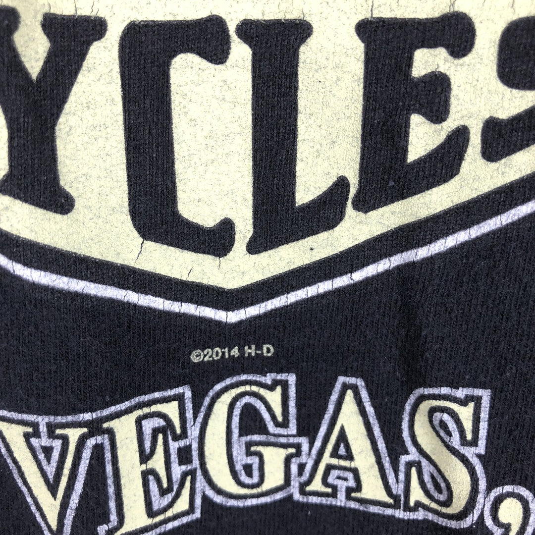Oversized Harley-Davidson long-sleeved T-shirt, men's size XXXXL cotton black type Vintage Second Hand