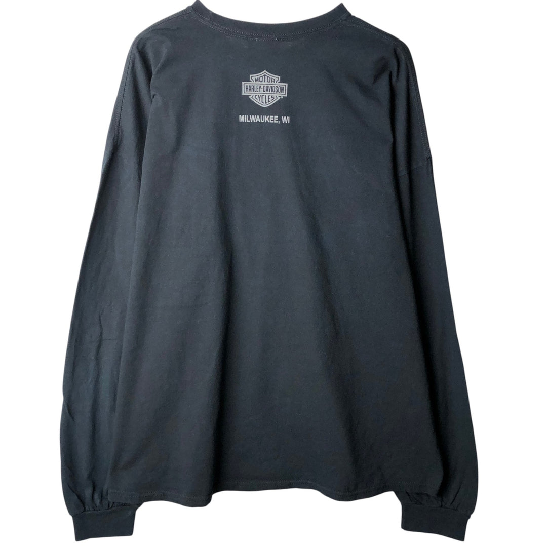 Big Size Harley-Davidson Museum Long-Sleeve T-Shirt (Men's XXXL equivalent) cotton black type Vintage Second Hand