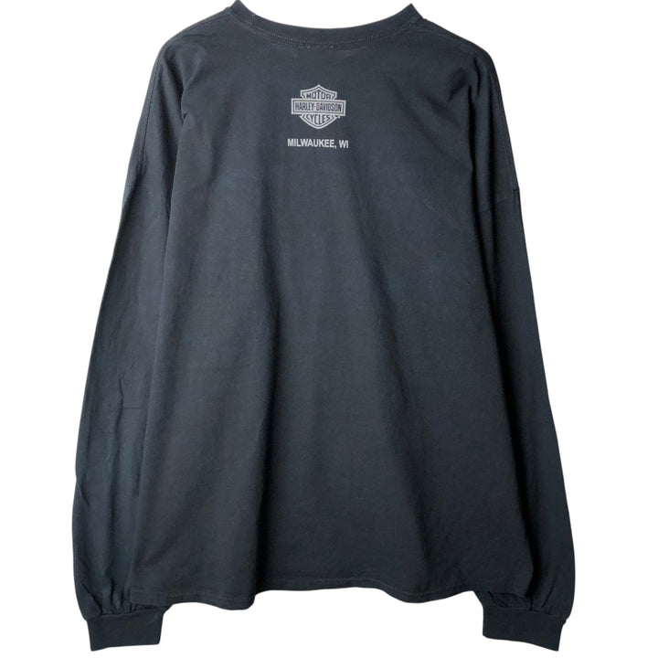 Big Size Harley-Davidson Museum Long-Sleeve T-Shirt (Men's XXXL equivalent) cotton black type Vintage Second Hand