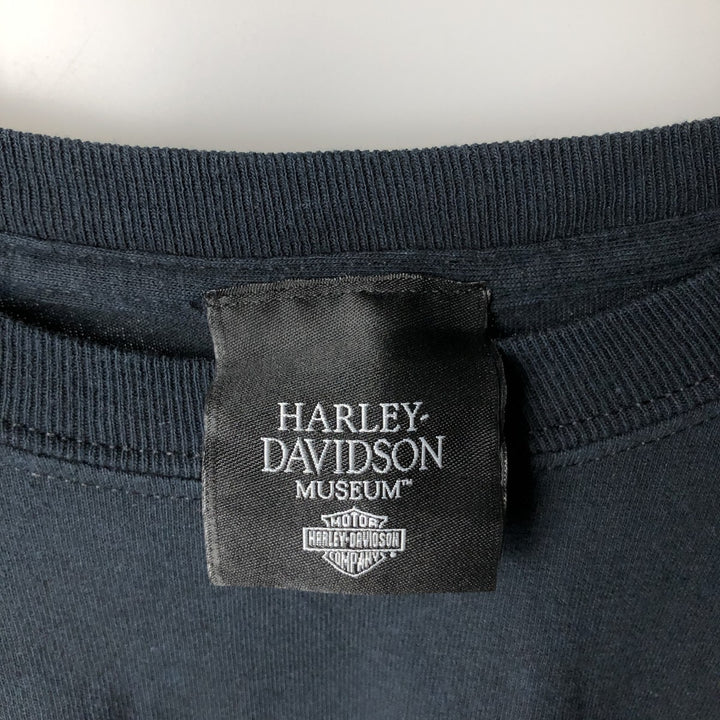 Big Size Harley-Davidson Museum Long-Sleeve T-Shirt (Men's XXXL equivalent) cotton black type Vintage Second Hand