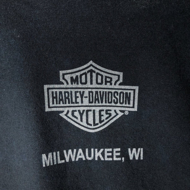Big Size Harley-Davidson Museum Long-Sleeve T-Shirt (Men's XXXL equivalent) cotton black type Vintage Second Hand
