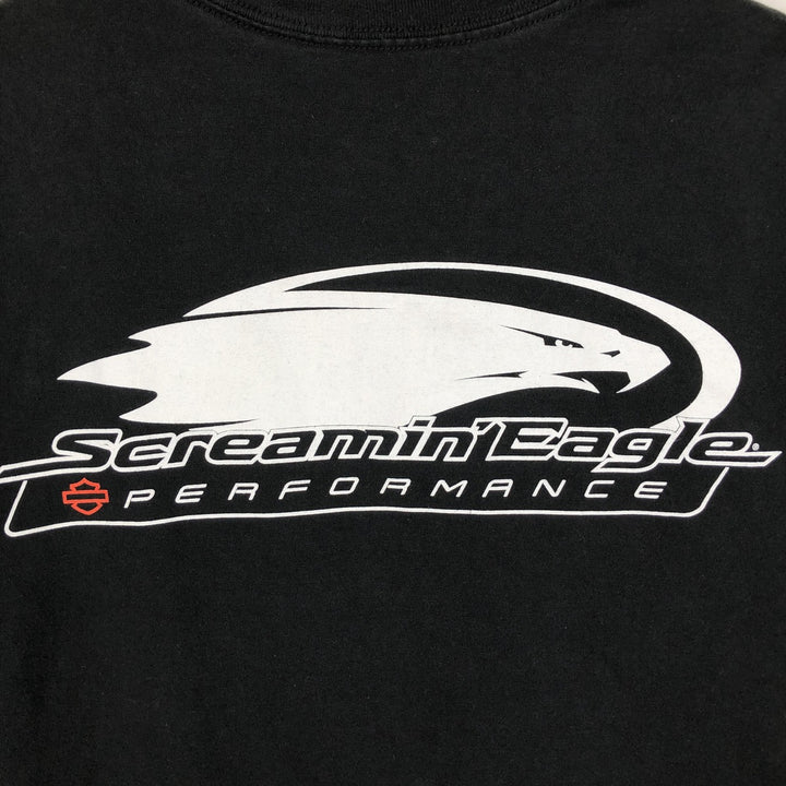 Harley-Davidson Long Sleeve T-Shirt, Men's XL Size cotton black type Vintage Second Hand