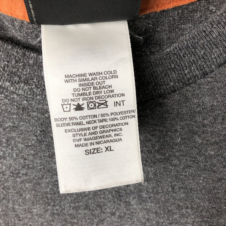 Harley-Davidson Long Sleeve T-Shirt, Men's XL Size cotton gray type Vintage Second Hand