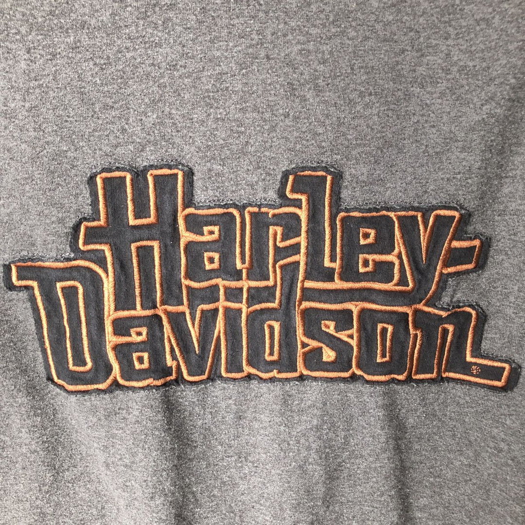 Harley-Davidson Long Sleeve T-Shirt, Men's XL Size cotton gray type Vintage Second Hand