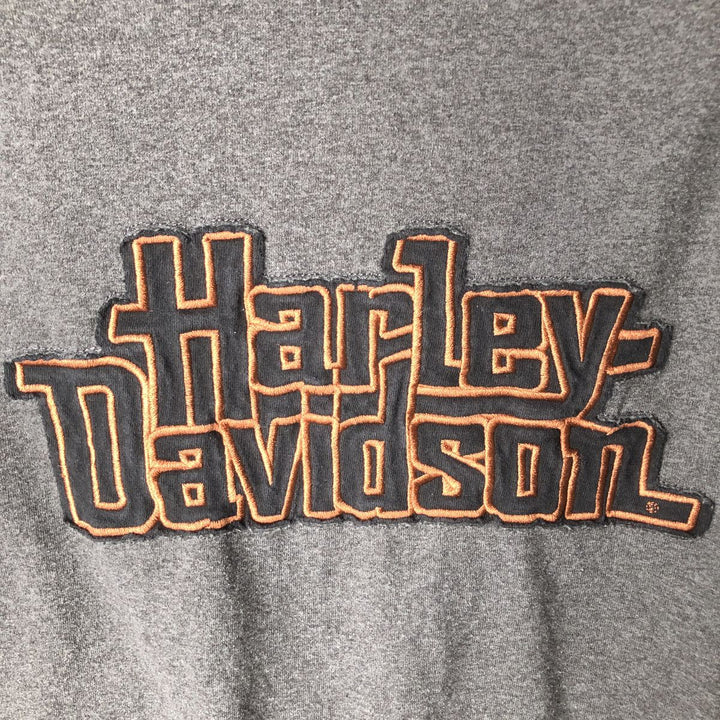 Harley-Davidson Long Sleeve T-Shirt, Men's XL Size cotton gray type Vintage Second Hand