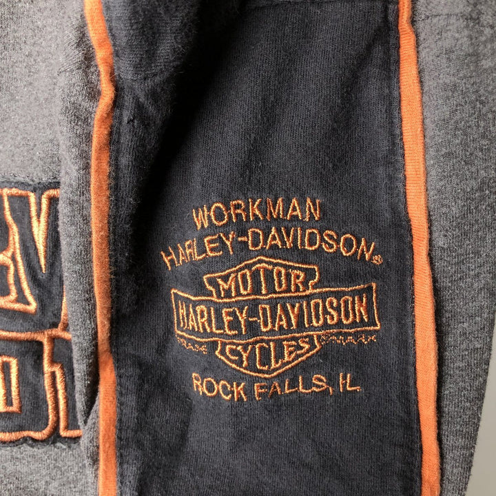 Harley-Davidson Long Sleeve T-Shirt, Men's XL Size cotton gray type Vintage Second Hand
