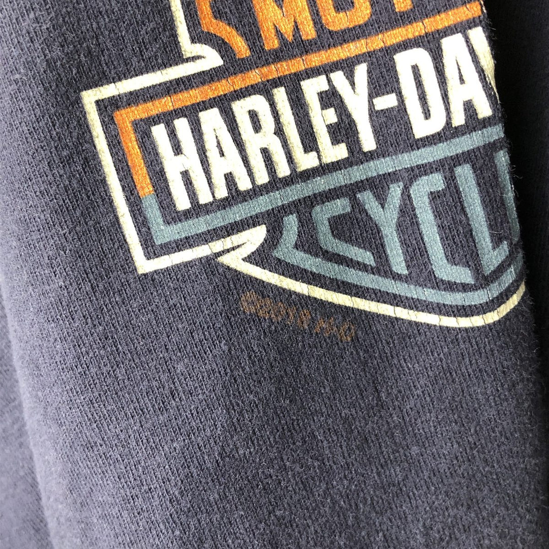 Harley-Davidson Long Sleeve T-Shirt, Men's XXL cotton navy blue type Vintage Second Hand