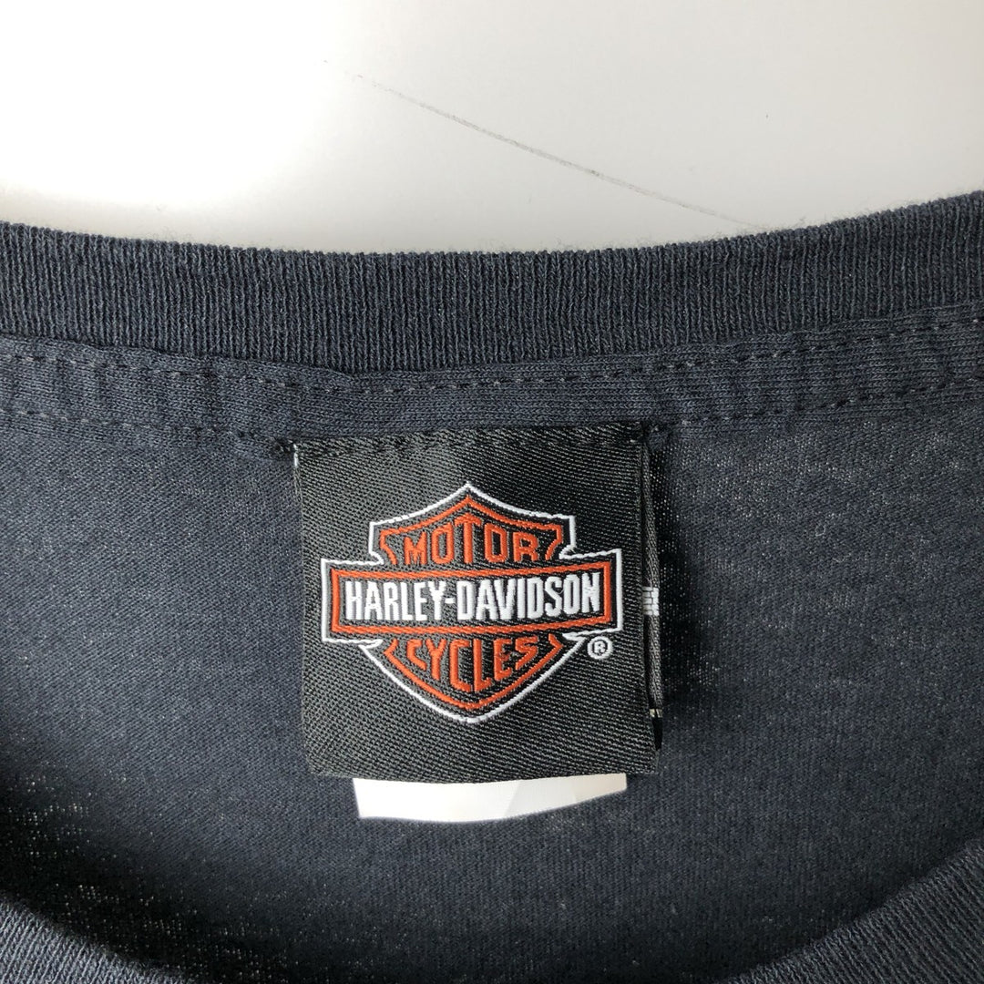 Harley-Davidson Long Sleeve T-Shirt, Men's XXL cotton black type Vintage Second Hand