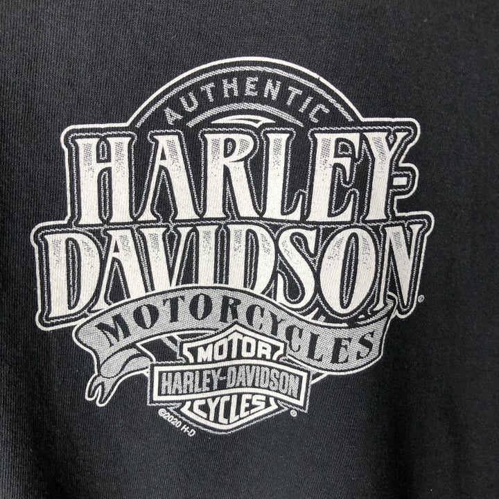 Harley-Davidson Long Sleeve T-Shirt, Men's XXL cotton black type Vintage Second Hand