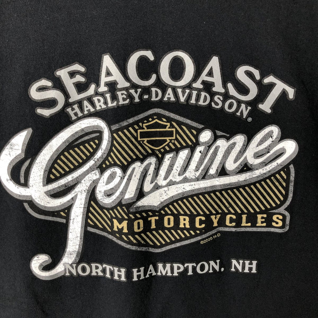 Harley-Davidson Long Sleeve T-Shirt, Men's XXL cotton black type Vintage Second Hand