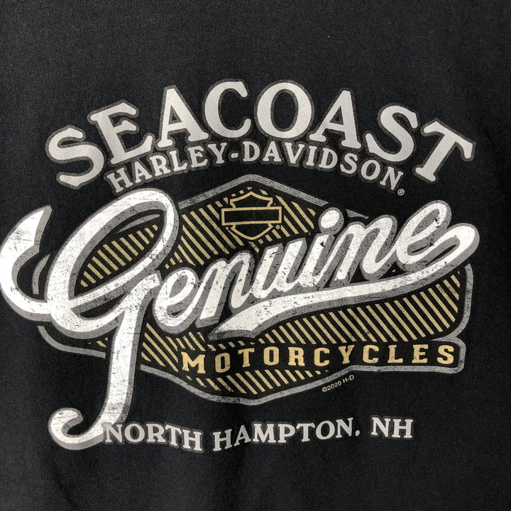Harley-Davidson Long Sleeve T-Shirt, Men's XXL cotton black type Vintage Second Hand