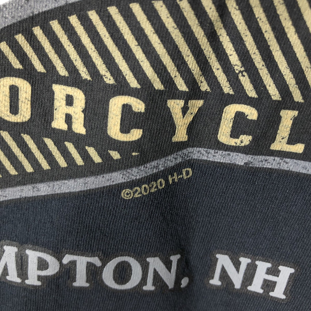 Harley-Davidson Long Sleeve T-Shirt, Men's XXL cotton black type Vintage Second Hand