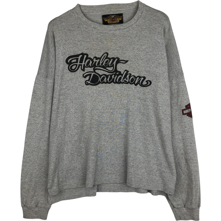 Harley-Davidson Long Sleeve T-Shirt, Men's XXL unclear gray type Vintage Second Hand
