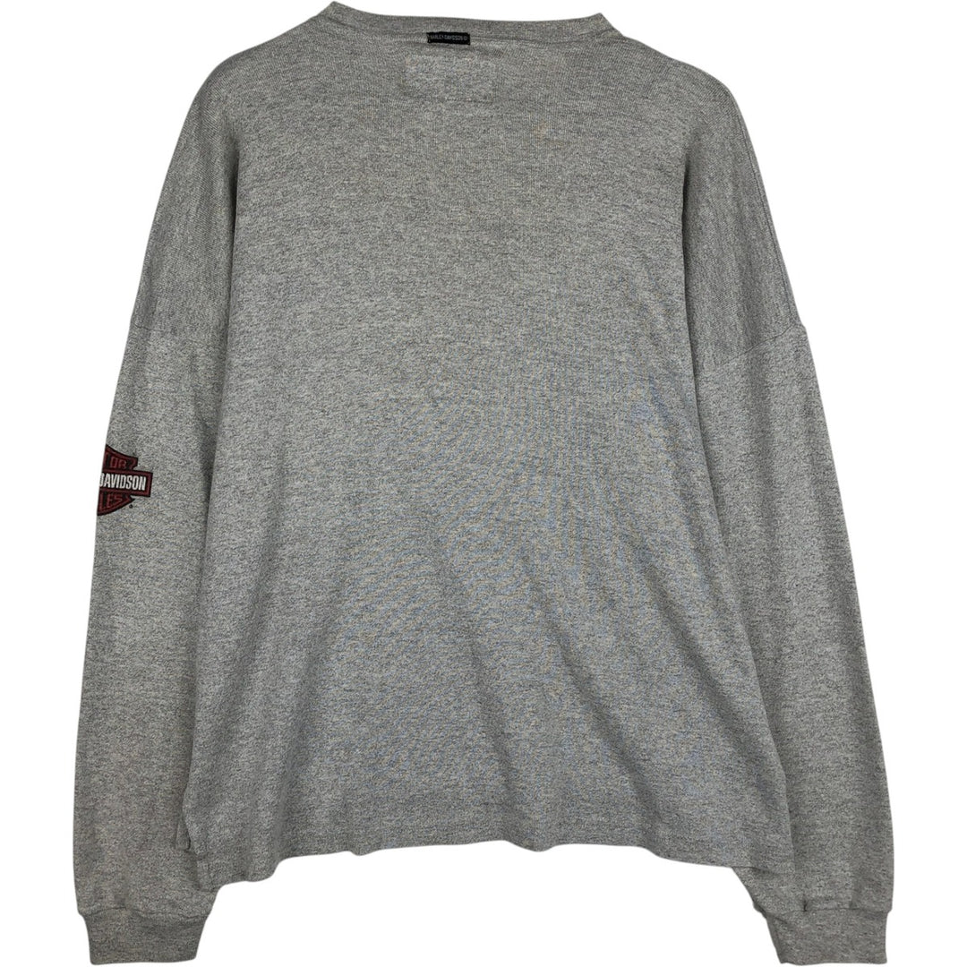 Harley-Davidson Long Sleeve T-Shirt, Men's XXL unclear gray type Vintage Second Hand