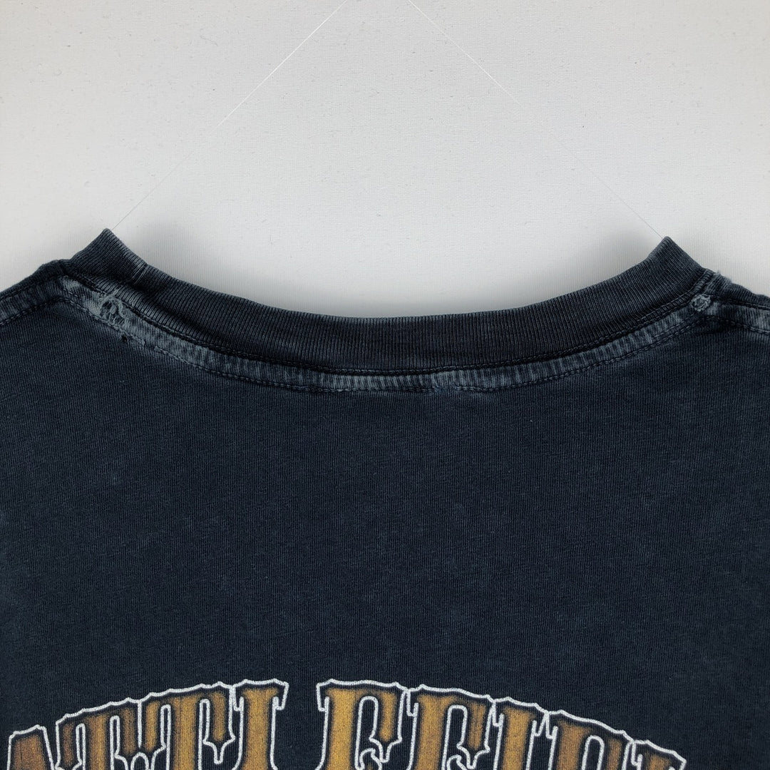 Harley-Davidson American flag pattern motorcycle long-sleeved T-shirt (Men's size L equivalent) cotton black type Vintage Second Hand