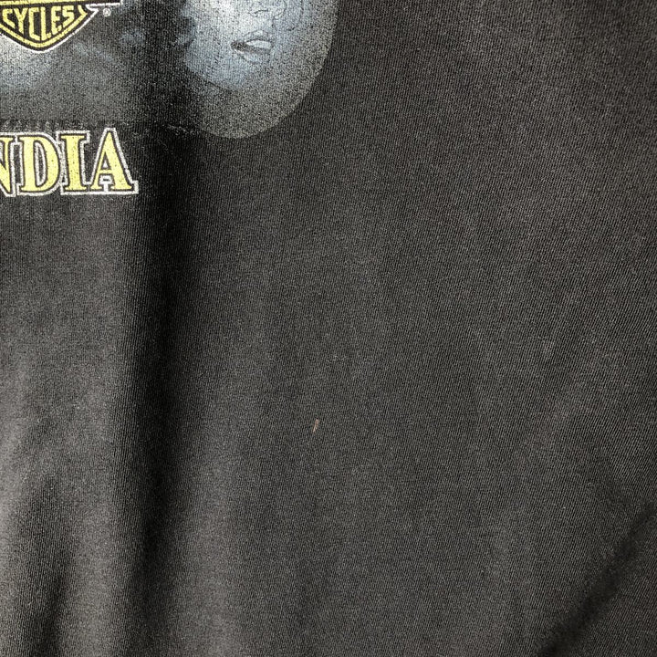 Big Size Harley-Davidson Motorcycle Long-Sleeve T-Shirt (Men's XXXL equivalent) cotton black type Vintage Second Hand