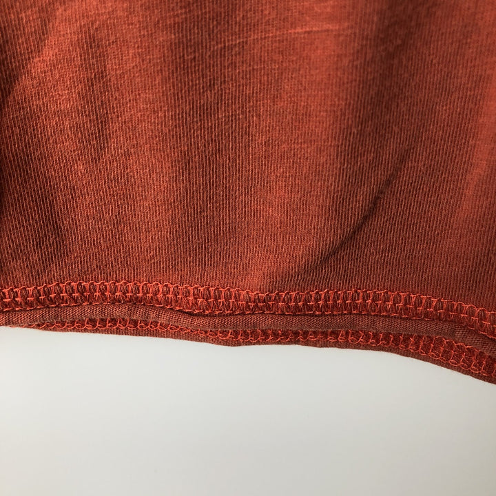 Harley-Davidson Eagle Pattern Henley Neck Motorcycle Back Print Long-Sleeve T-Shirt (Men's Size L) unclear red type reddish brown Vintage Second Hand