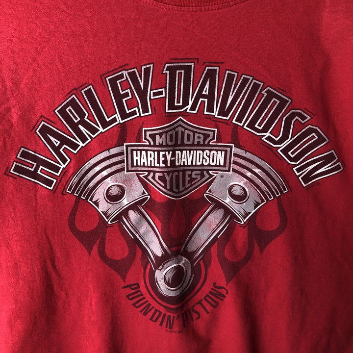 Harley-Davidson Stars and Stripes Eagle Pattern Long-Sleeve T-Shirt (Men's XL equivalent) cotton red type Vintage Second Hand