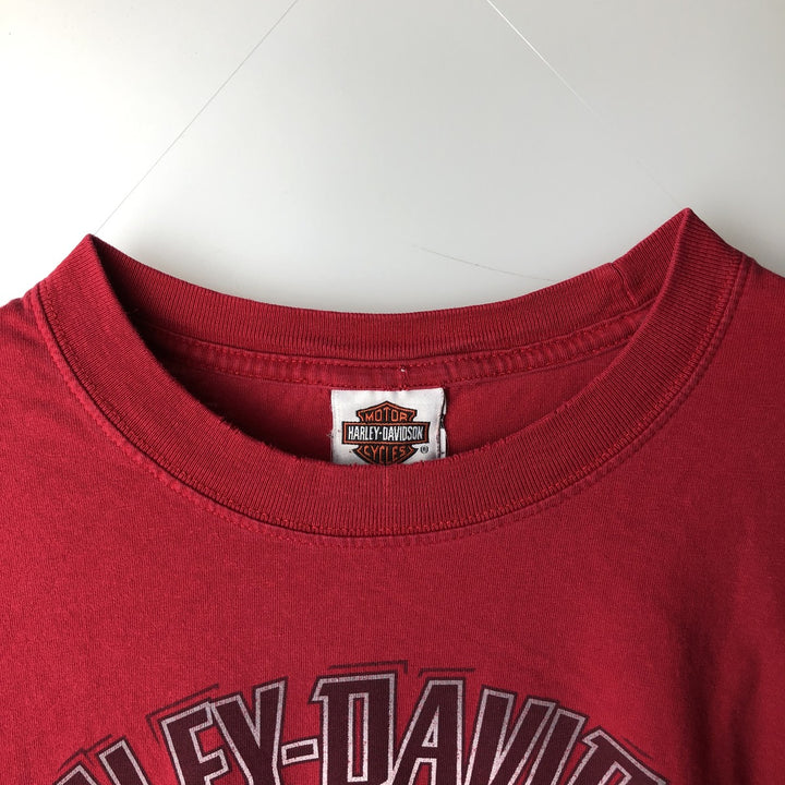 Harley-Davidson Stars and Stripes Eagle Pattern Long-Sleeve T-Shirt (Men's XL equivalent) cotton red type Vintage Second Hand
