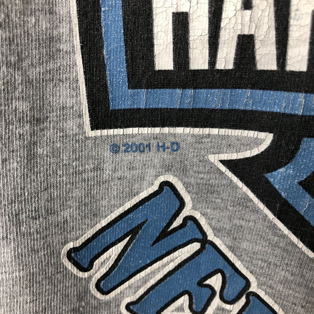 2000'S Harley-Davidson Motorcycle Long Sleeve T-Shirt, Made in USA, Men's Size XXL cotton gray type Vintage Second Hand