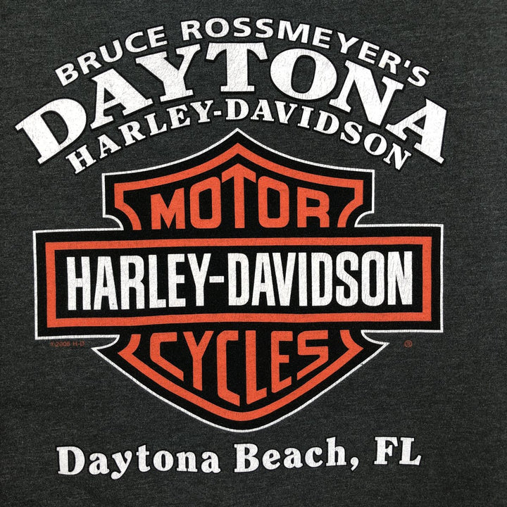 Harley-Davidson Long Sleeve T-Shirt Made in USA Men's Size L cotton gray type Vintage Second Hand