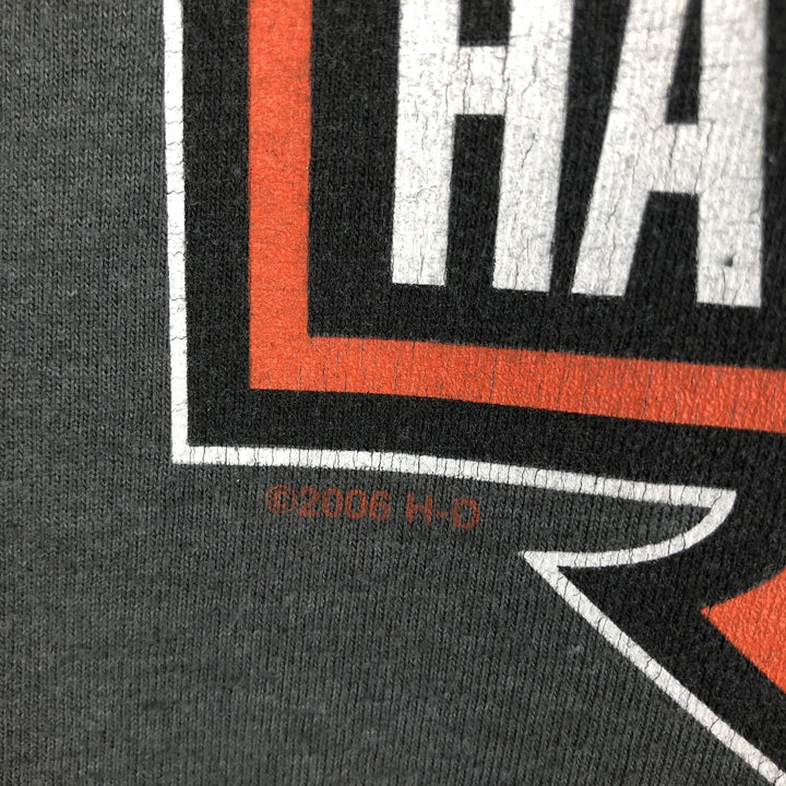 Harley-Davidson Long Sleeve T-Shirt Made in USA Men's Size L cotton gray type Vintage Second Hand