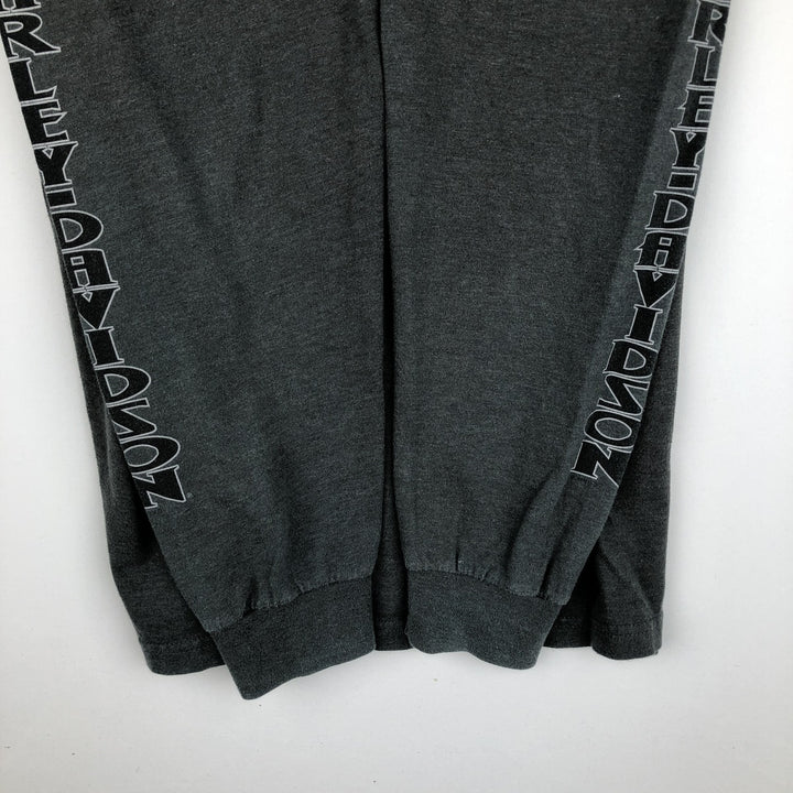 Harley-Davidson Long Sleeve T-Shirt Made in USA Men's Size L cotton gray type Vintage Second Hand