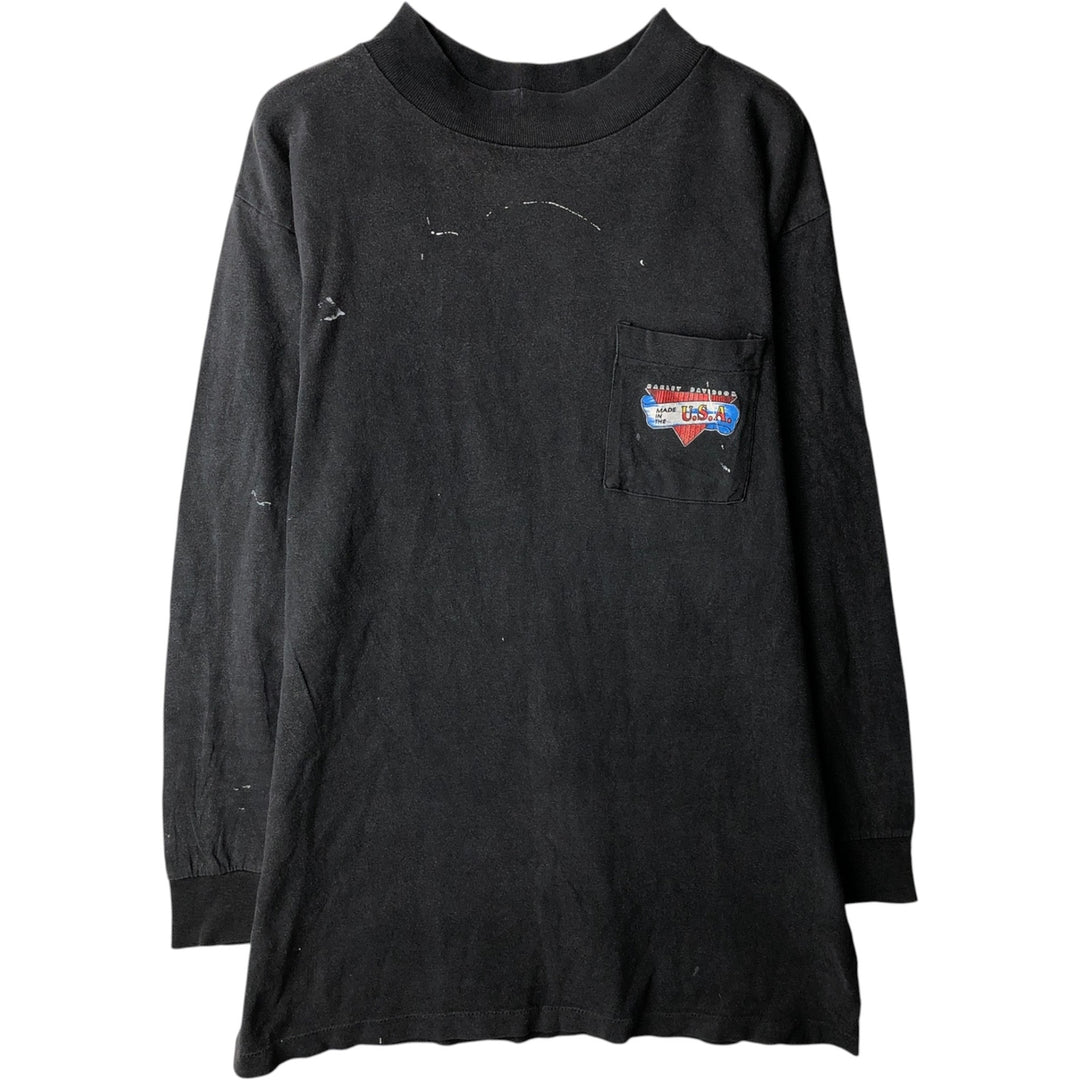 90'S Harley-Davidson Motorcycle Long Sleeve T-Shirt, Made in USA, Men's Size L cotton black type Vintage Second Hand